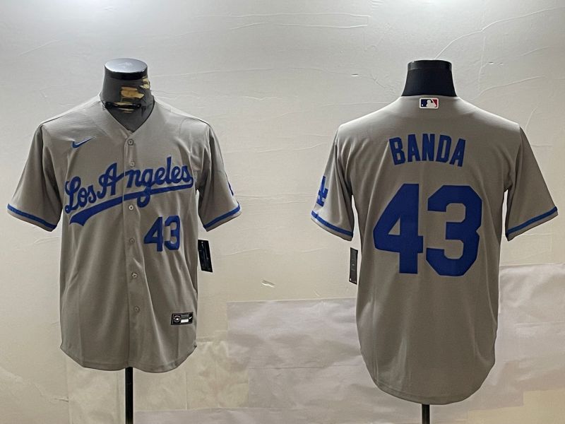 Men Los Angeles Dodgers #43 Banda Grey Game 2024 Nike MLB Jersey style 12092